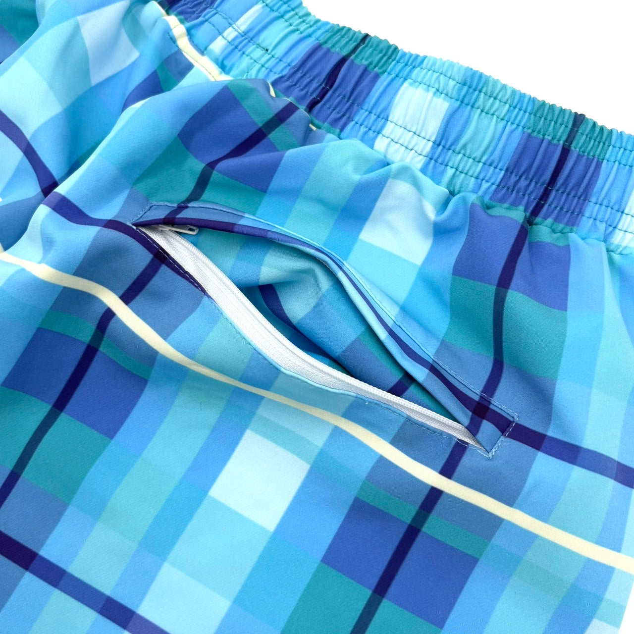 BP CHECK SHORTS BLUE