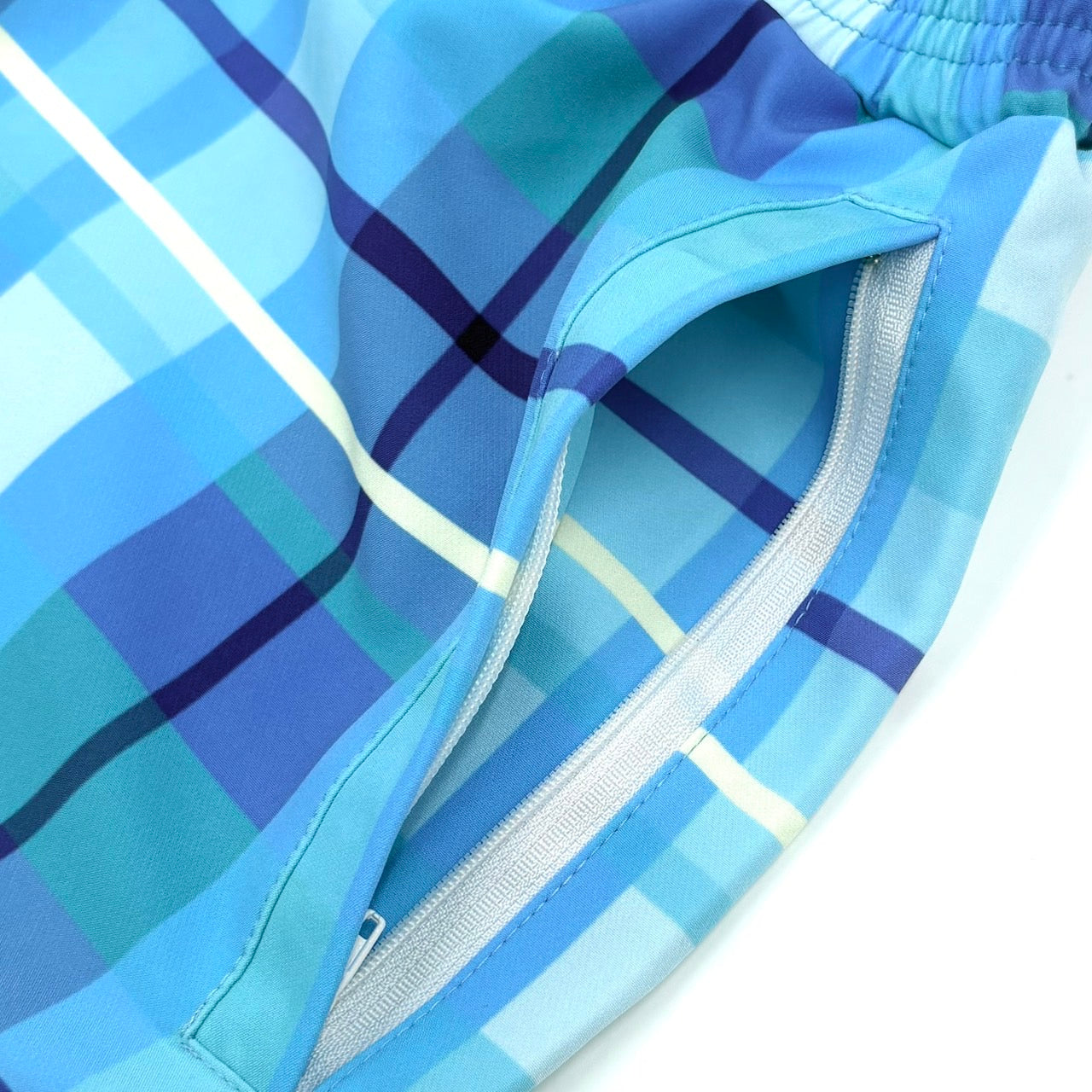 BP CHECK SHORTS BLUE