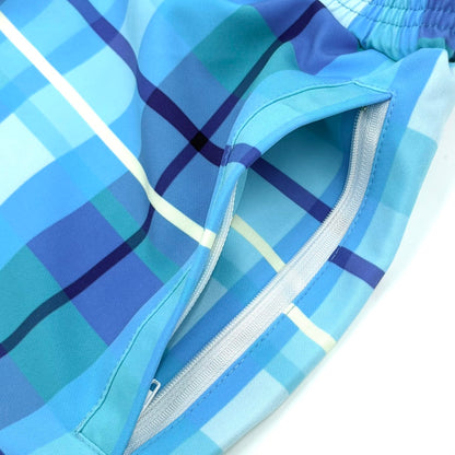 BP CHECK SHORTS BLUE