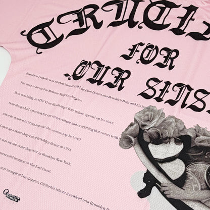 BP SINS MESH TEE Lt PINK
